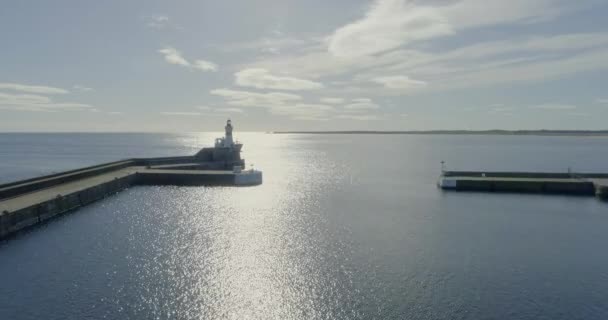 Aerial Footage Fraserburgh Harbour Aberdeenshire — Stock Video