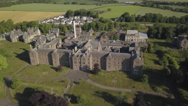 Luftaufnahme Des Verlassenen Krankenhauses Sunnyside Montrose Angus Schottland — Stockvideo