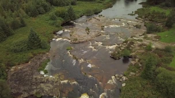 Widok Lotu Ptaka Rzekę Dee Dumfries Galloway Szkocja — Wideo stockowe