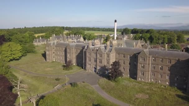 Luftaufnahme Des Verlassenen Krankenhauses Sunnyside Montrose Angus Schottland — Stockvideo