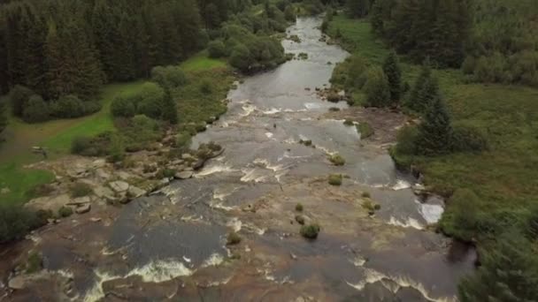 Widok Lotu Ptaka Rzekę Dee Dumfries Galloway Szkocja — Wideo stockowe