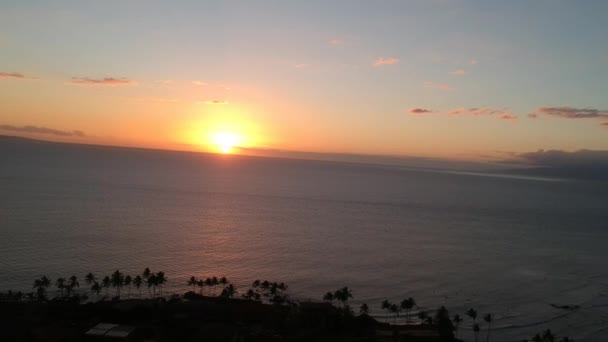 Vista Aereale Fondo Droni Superficie Fuori Dalla Costa Kihei Maui — Video Stock