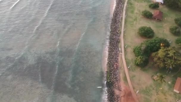 Aerial View Drone Footage Surf Coast Kihei Maui Hawaii Traveling — Stock Video
