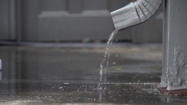 Regen Water Uit Een Neerslag Slow Motion Bij 24Fps — Stockvideo