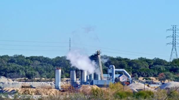 Para Wodna Lub Dym Uwalniane Atmosfery Zakładu Przemysłowego — Wideo stockowe
