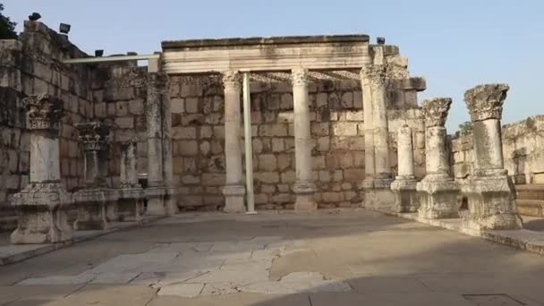 Synagogue Capernaum Town Jesus — Stock Video
