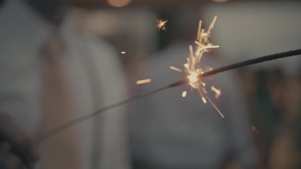 Sparklers Pernikahan Gerak Lambat — Stok Video