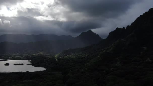 Raios Deus Rancho Kualoa Havaí — Vídeo de Stock