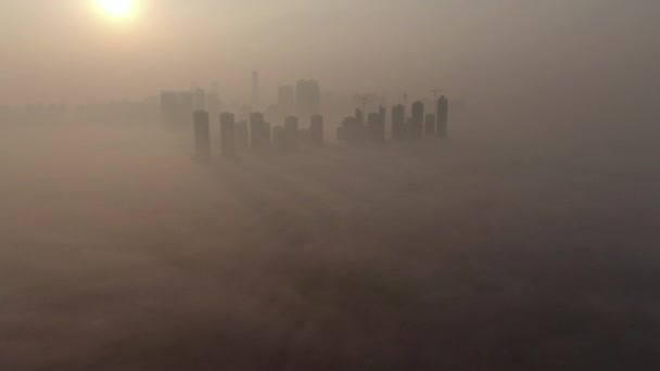 Een Nieuwe Stad Waas Waar Zon Opkomt — Stockvideo