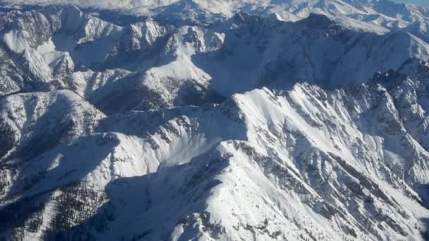 Overzicht Van Alpen Vanuit Een Vliegtuig — Stockvideo