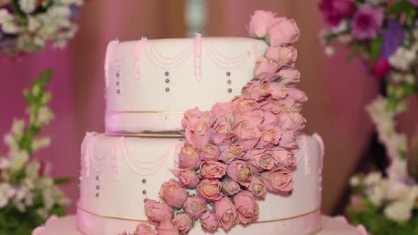 Gâteau Mariage Roses — Video