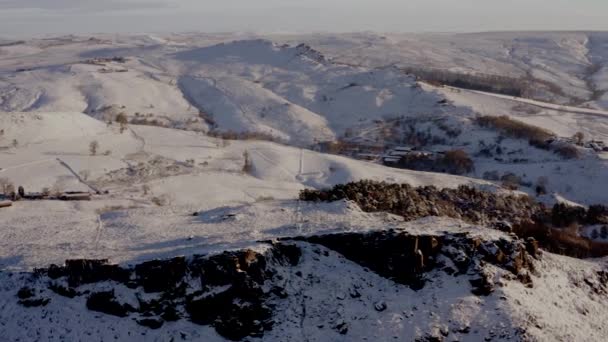 Zima Švábech Nachází Staffordshire Peak District Spojeném Království — Stock video