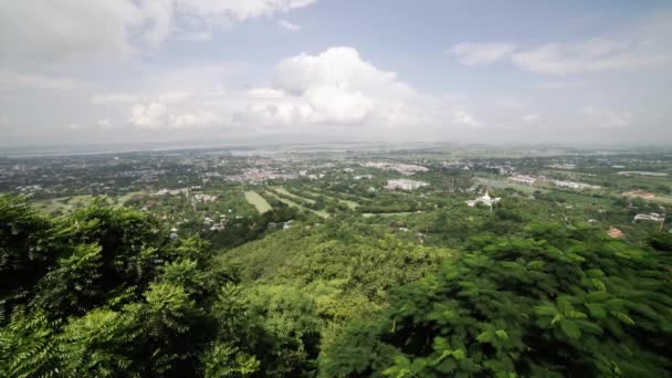 Vue Large Sur Beau Paysage Verdoyant Myanmar — Video