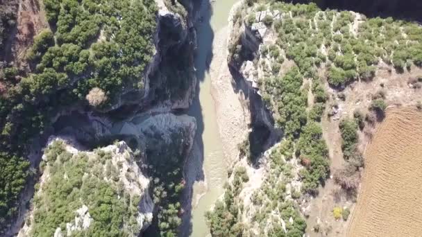 Vue Birdseye Canyon Osumi Dans Partie Sud Albanie Près Corovoda — Video