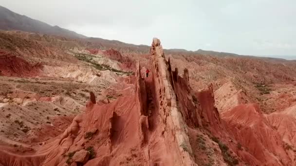 Fairy Tale Canyon Único Para Las Rocas Variadas Ricas Destino — Vídeo de stock