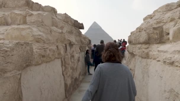Piękne Piramidy Egiptu Afryce Historyczne Miejsce Tuż Obok Kairu Gizy — Wideo stockowe