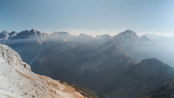 Vue Panoramique Des Alpes Albanaises Depuis Sommet Une Montagne Europe — Video