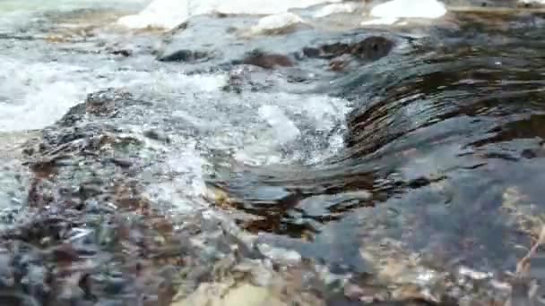 Bela Vista Água Azul Turquesa Descendo Rio Soca Eslovênia — Vídeo de Stock