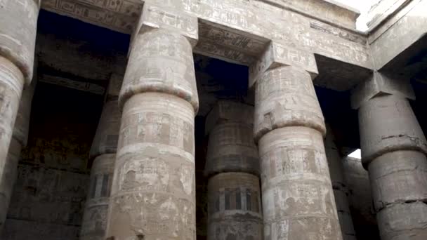 Beeindruckende Bauwerke Des Karnak Tempels Luxor Ägypten — Stockvideo