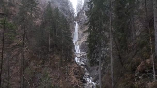Водопад Мартулек Словении Красивая Природа — стоковое видео