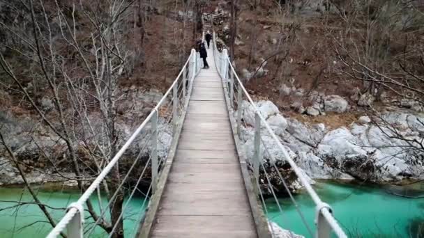 Vattenfallet Kozjak Slovenien Europa Vackert Område Bovec Området Kozjak Gorge — Stockvideo
