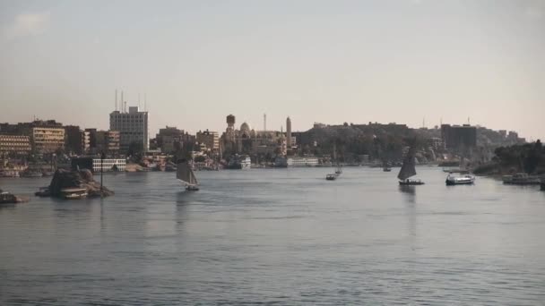 Cruising Nile Egypt Cruise Boat — Stock Video