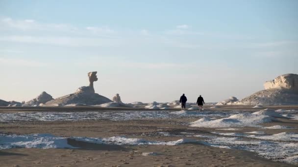 Deserto Bianco Deserto Nero Egitto — Video Stock