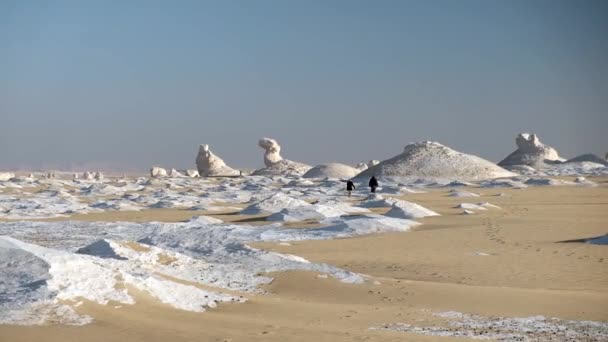 Deserto Bianco Deserto Nero Egitto — Video Stock