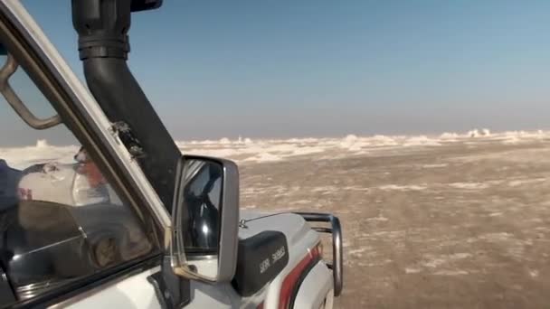 Deserto Branco Deserto Negro Egito — Vídeo de Stock