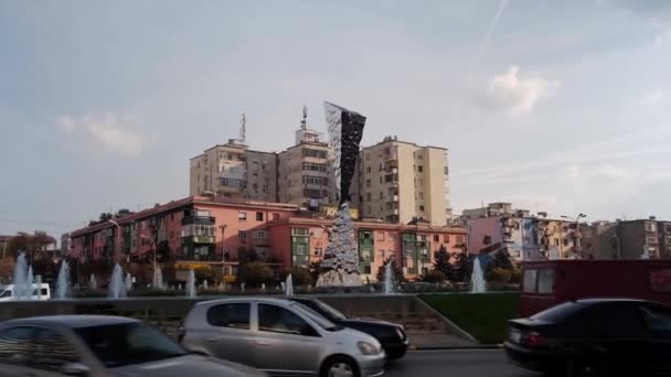 Tirana Beautiful Capital Albania — Stock Video