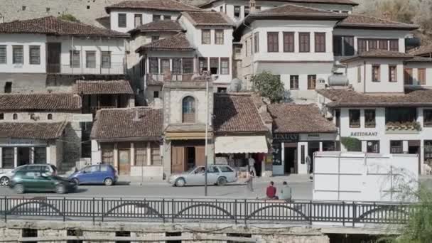 Berat Albania Berat Città Dalle Mille Finestre Patrimonio Mondiale Dell — Video Stock