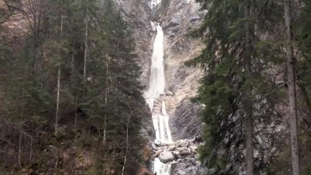 Nádherné Vodopády Martuljek Slovinsku Triglavský Národní Park — Stock video