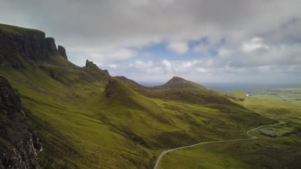 Uma Timelapse Com Zoom Lento Vale Quiraing Ilha Skye Dia — Vídeo de Stock
