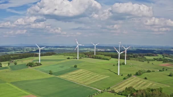 Vol Par Drone Dessus Une Centrale Éolienne Allemagne — Video