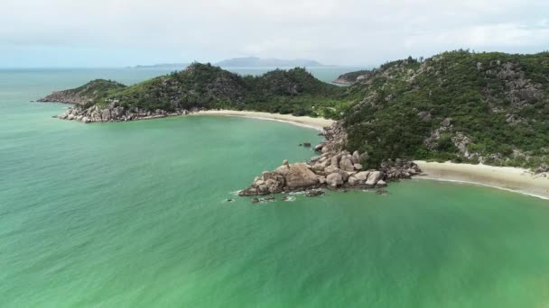 Leť Nad Magnetickým Ostrovem Rajským Ostrovem Tropickém Nebi Krásné Pláže — Stock video