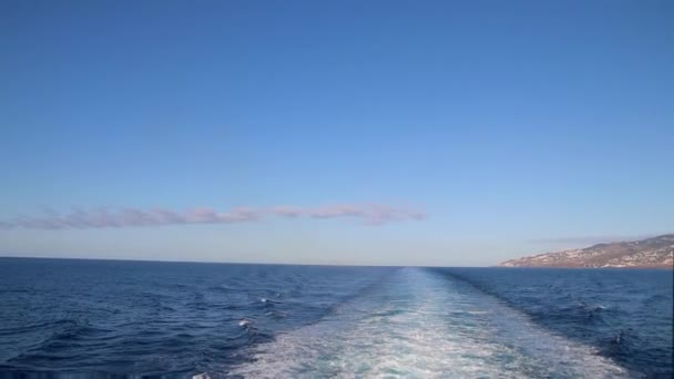 Abstrakcyjny Ocean Fala Morze Ślad Statek Statek Statek Wzór Projektuje — Wideo stockowe