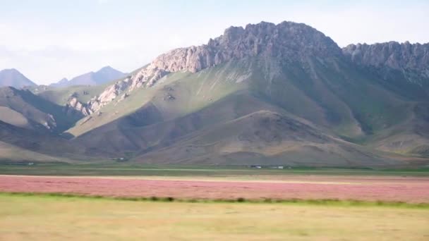 Dirigindo Por Algumas Das Estradas Mais Impressionantes Quirguistão Estrada Seda — Vídeo de Stock