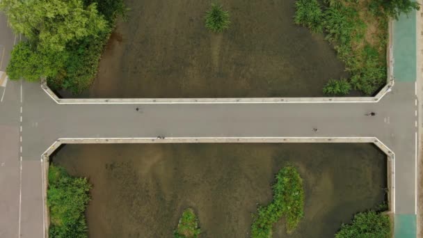 Most Pieszy Nad Potokiem Korea — Wideo stockowe
