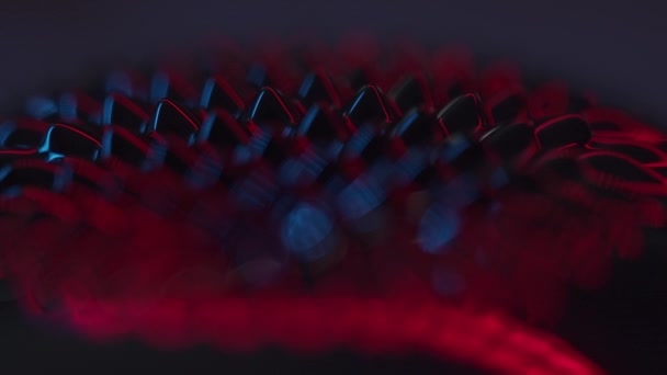 Fluid Forming Spikes Dark Abstract Atmosphere — Stock Video