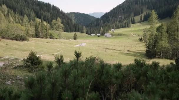 Senderismo Por Los Alpes Julianos Parque Nacional Triglav Eslovenia Senderismo — Vídeos de Stock