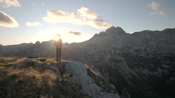 Senderismo Por Los Alpes Julianos Parque Nacional Triglav Eslovenia Senderismo — Vídeo de stock