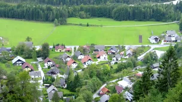 Time Lapse Van Het Prachtige Dorpje Gozd Martuljek Het Noorden — Stockvideo