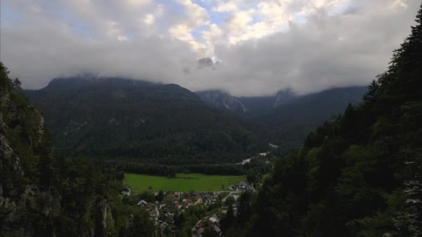 Časová Prodleva Krásné Vesnice Gozd Martuljek Severní Části Slovinska Kranjska — Stock video