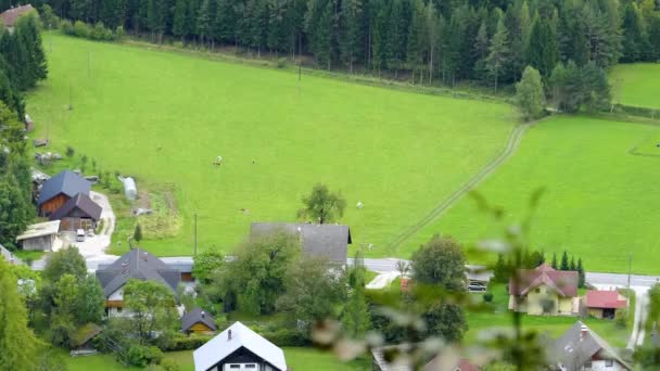 Time Lapse Van Het Prachtige Dorpje Gozd Martuljek Het Noorden — Stockvideo