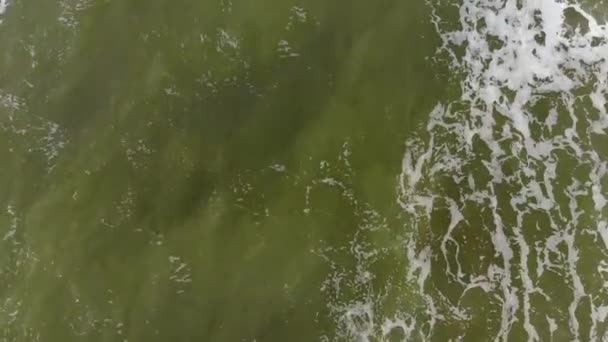 Ondas Imagem Zenithal Drone Mar Verde Praia Imbassa Bahia Brasil — Vídeo de Stock