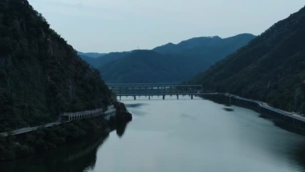 Een Kleine Rivier Korea Vroege Ochtend — Stockvideo