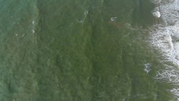 岸にゼニタール無人機の飛行海 インベーサ ビーチ ブラジルのバイア — ストック動画