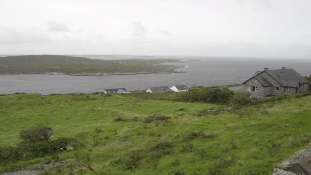 Schwenkbild Von Der Himmelsstraße Der Grafschaft Galway Irland Mit Blick — Stockvideo