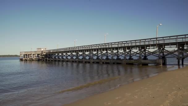 Movimento Lateral Praia Punta Del Este Uruguai — Vídeo de Stock