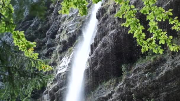 Piękny Wodospad Pericnik Słowenii — Wideo stockowe